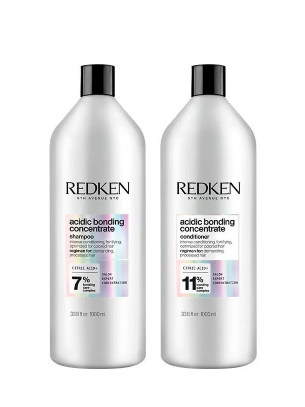 REDKEN ACIDIC BONDING CONCENTRATE SHAMPOO AND CONDITIONER! LITER SIZE